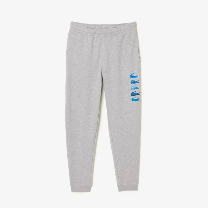 Sweatpants and Trousers Men Lacoste Men039s Iconic Print Joggers Grey Chine Cca