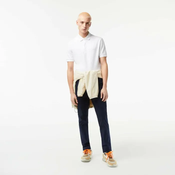 Sweatpants and Trousers Men Lacoste Men039s Slim Fit Stretch Cotton Chinos Navy Blue 166