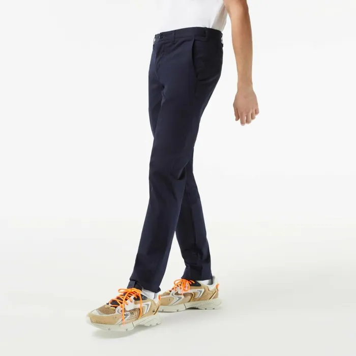 Sweatpants and Trousers Men Lacoste Men039s Slim Fit Stretch Cotton Chinos Navy Blue 166