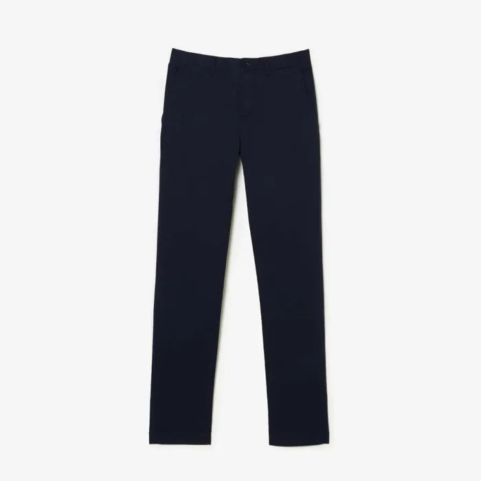 Sweatpants and Trousers Men Lacoste Men039s Slim Fit Stretch Cotton Chinos Navy Blue 166