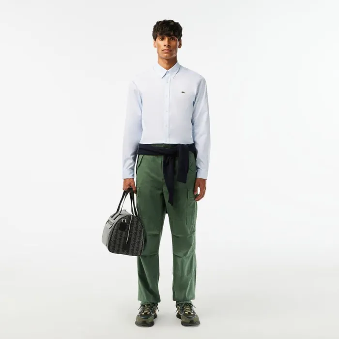Sweatpants and Trousers Men Lacoste Men039s Straight Fit Cotton Cargo Pants Dark Green Smi
