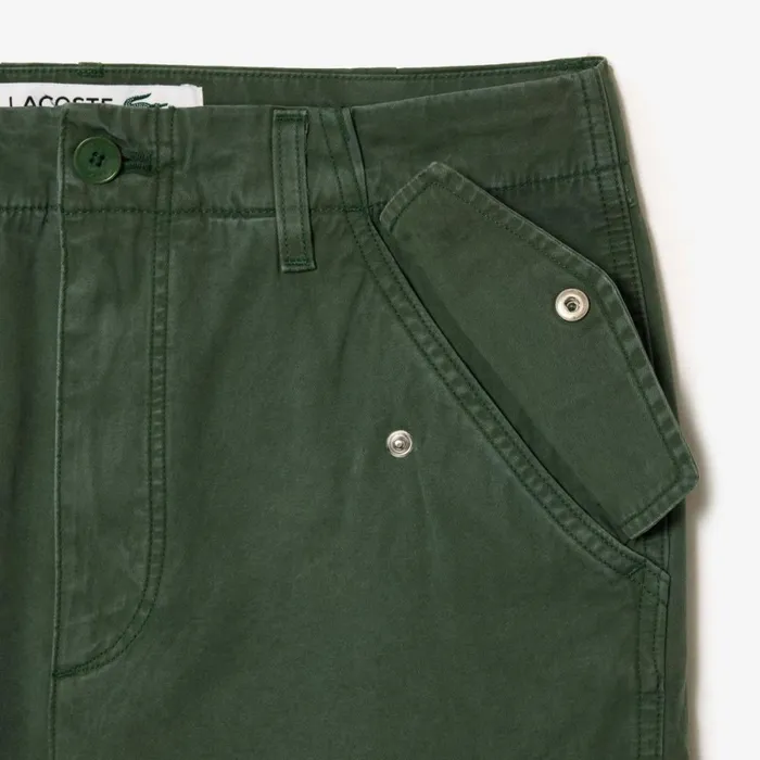 Sweatpants and Trousers Men Lacoste Men039s Straight Fit Cotton Cargo Pants Dark Green Smi