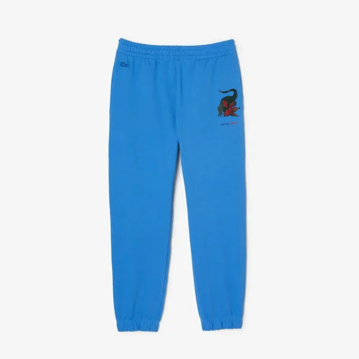 Sweatpants and Trousers Men Lacoste Mens Lacoste X Netflix Croc Print Sweatpants Ethereal Blue L99