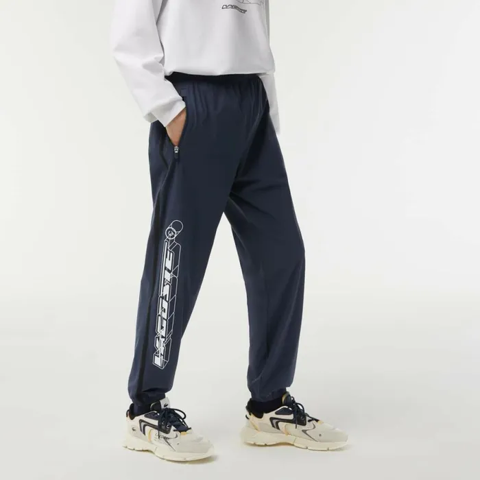 Sweatpants and Trousers Men Lacoste Mens Waterproof Stretch Joggers Blue Kxe