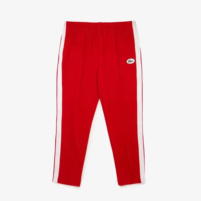 Sweatpants and Trousers MenWomen Lacoste Men039s Contrast Bands Sweatpants Red 240