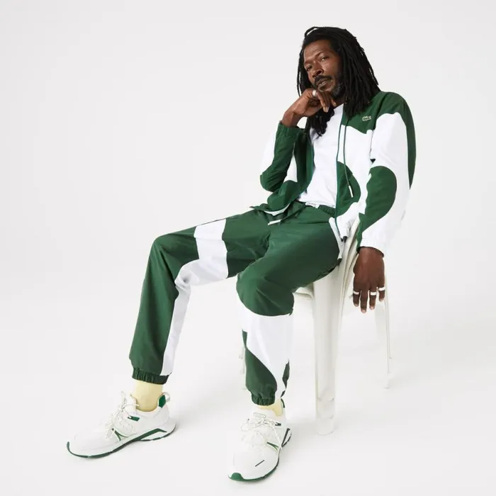 Sweatpants and Trousers MenWomen Lacoste Men039s Heritage Graphic Joggers Green White 291