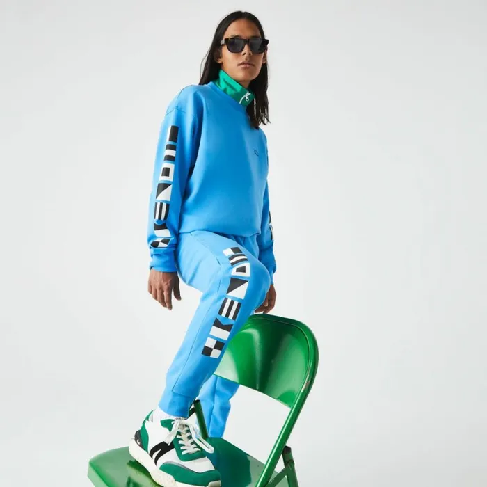 Sweatpants and Trousers MenWomen Lacoste Men039s Reflective Print Joggers Blue 4xa