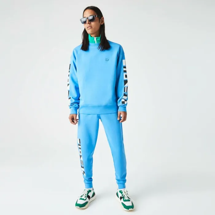 Sweatpants and Trousers MenWomen Lacoste Men039s Reflective Print Joggers Blue 4xa