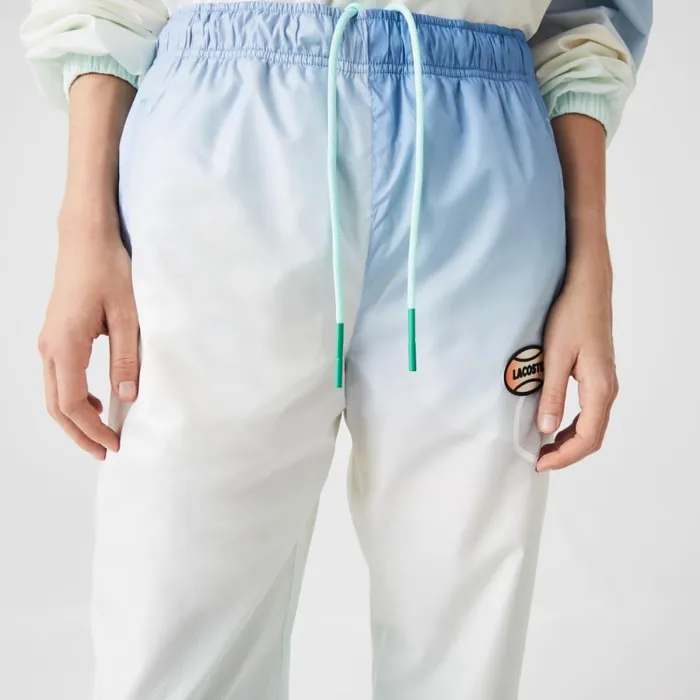 Sweatpants and Trousers MenWomen Lacoste Unisex LIVE Gradated Print Joggers Blue White Turquoise 3ux