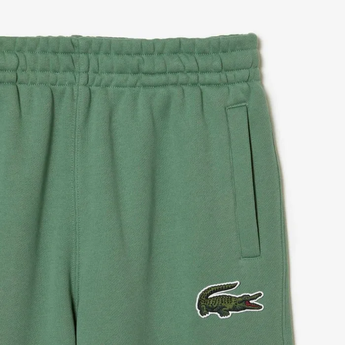 Sweatpants and Trousers MenWomen Lacoste Unisex Organic Cotton Fleece Sweatpants Khaki Green Kx5