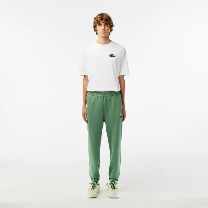 Sweatpants and Trousers MenWomen Lacoste Unisex Organic Cotton Fleece Sweatpants Khaki Green Kx5