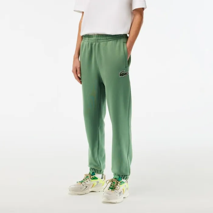 Sweatpants and Trousers MenWomen Lacoste Unisex Organic Cotton Fleece Sweatpants Khaki Green Kx5