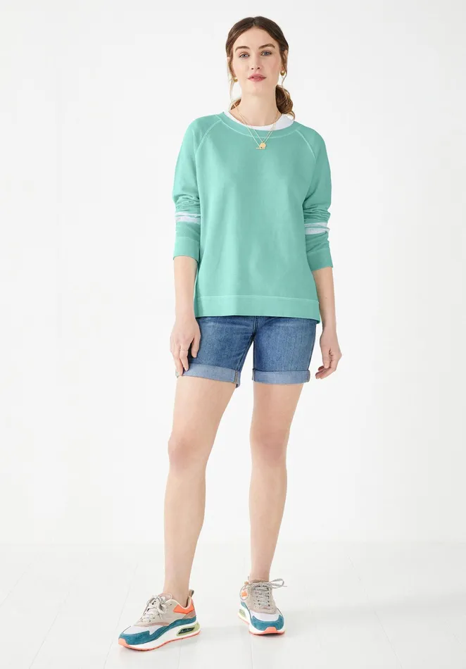 Sweatshirts and Hoodies Women Hush Cosima Relaxed Sweatshirt Aqua Blue