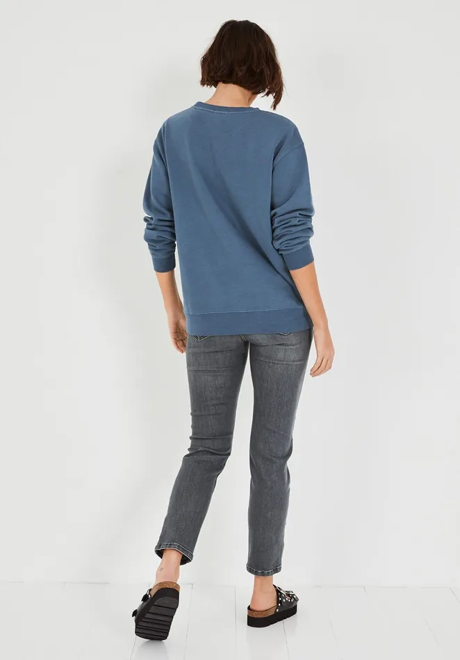 Sweatshirts and Hoodies Women Hush Danny Oversized Sweatshirt Blue Sapphire