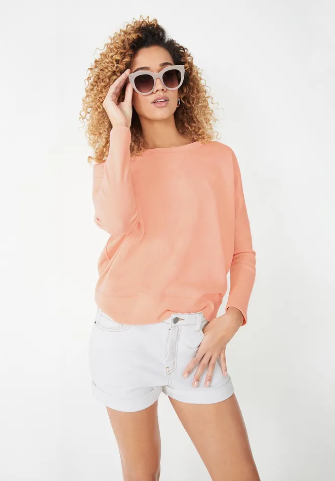 Sweatshirts and Hoodies Women Hush Dolman Sloppy Joe Soft Coral