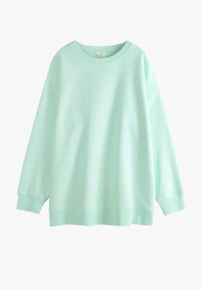 Sweatshirts and Hoodies Women Hush Mia Reversed Oversized Sweatshirt Duck Egg Green
