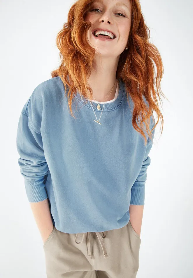 Sweatshirts and Hoodies Women Hush Rae Relaxed Sweatshirt Chambray Blue