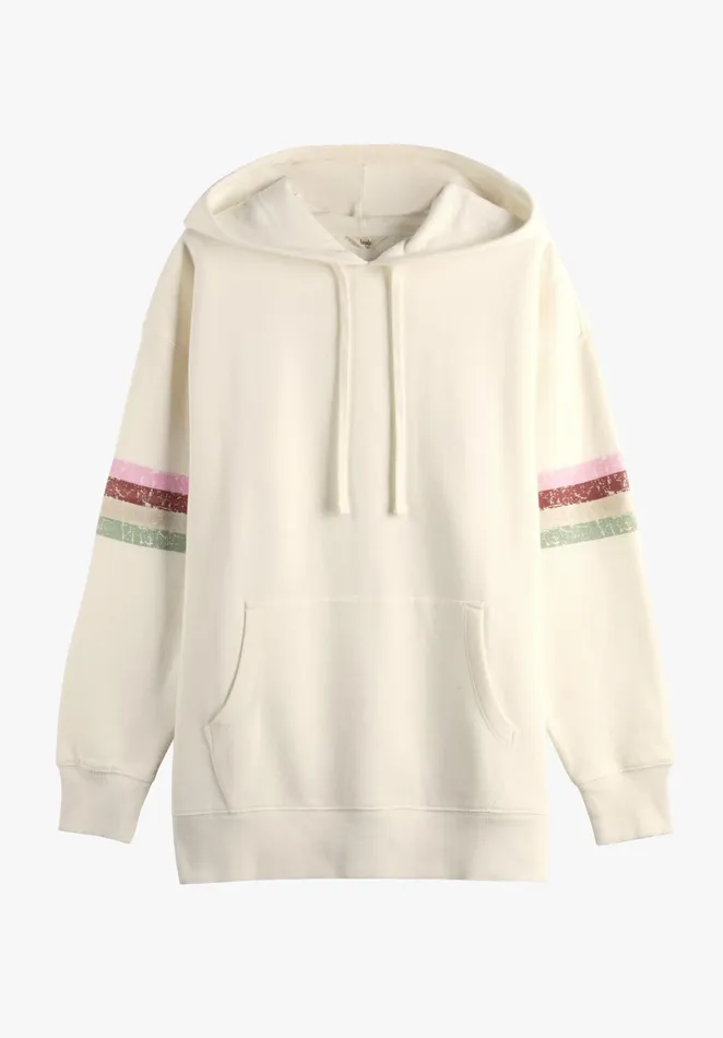 Sweatshirts and Hoodies Women Hush Striped Oversized Hoodie Vapour Grey