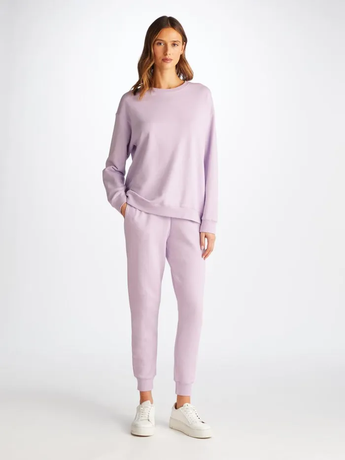 Sweatshirts Women Derek Rose Sweatshirt Quinn Cotton Modal Lilac