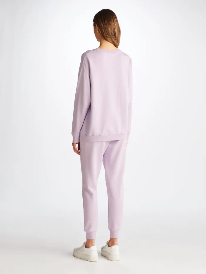 Sweatshirts Women Derek Rose Sweatshirt Quinn Cotton Modal Lilac
