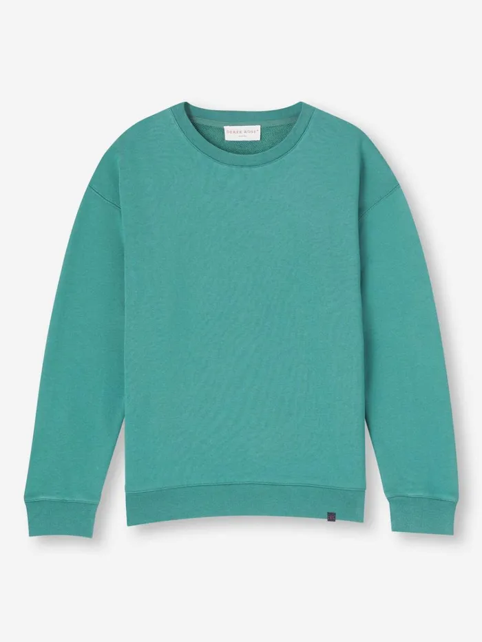 Sweatshirts Women Derek Rose Sweatshirt Quinn Cotton Modal Stretch Teal