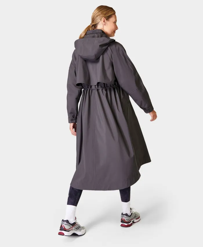 Sweaty Betty Motion Longline Parka Urban Grey Women Coats and Jackets
