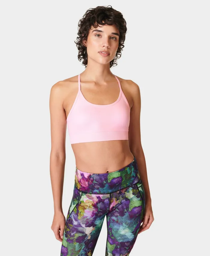 Sweaty Betty Spirit Reformed Yoga Bra Nerine Pink Women Underwear