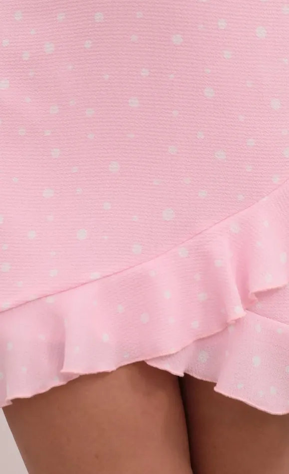 Sweetheart Dress Pink Polkadot Women LUCY IN THE SKY Mini Dresses Sweetheart Dress Pink Polkadot Women LUCY IN THE SKY Mini Dresses