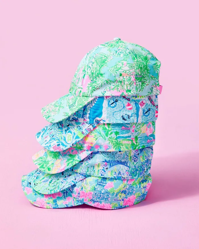 Swim WomenHome and Gifts Lilly Pulitzer Run Around Hat Multi Lilly Loves Palm Beach Small