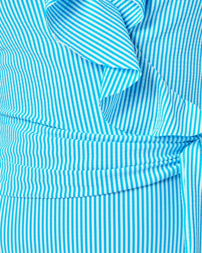 Swim Women Lilly Pulitzer Delphie OnePiece Swimsuit Cumulus Blue Seersucker Stripe Swim Women Lilly Pulitzer Delphie OnePiece Swimsuit Cumulus Blue Seersucker Stripe