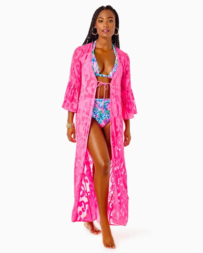 Swim Women Lilly Pulitzer Isle Lattice OnePiece Swimsuit Mandevilla Baby Paradise Petals