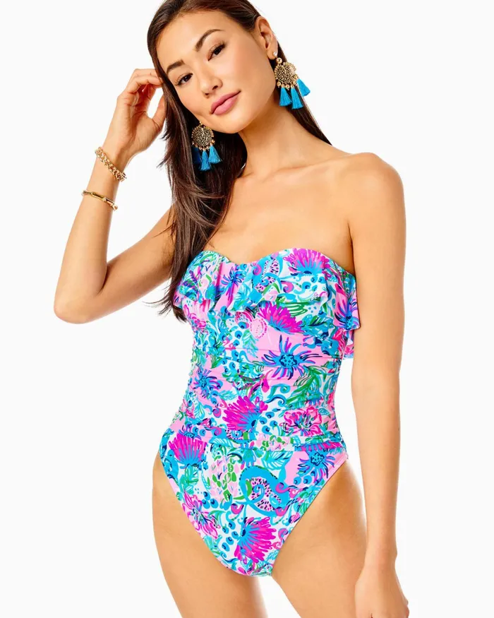 Swim Women Lilly Pulitzer Natalie Shirtdress CoverUp Cumulus Blue Poly Crepe Swirl Clip Swim Women Lilly Pulitzer Natalie Shirtdress CoverUp Cumulus Blue Poly Crepe Swirl Clip