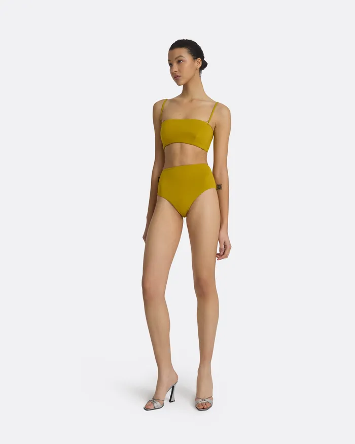 Swimwear Safiyaa Women Mayrana Chartreuse Bikini Top Chartreuse