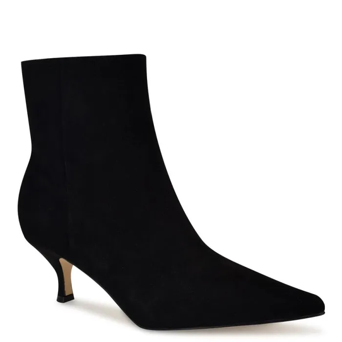 Symba Dress Ankle Booties Black Suede Women Nine West Boots and Booties