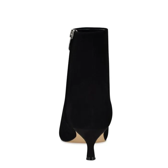 Symba Dress Ankle Booties Black Suede Women Nine West Boots and Booties