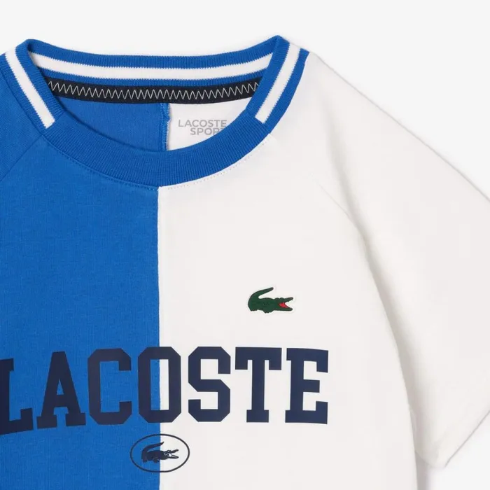 TShirts and Tops Kids Lacoste Kids039 Lacoste Sport X Daniil Medvedev Jersey TShirt Blue White Iqu