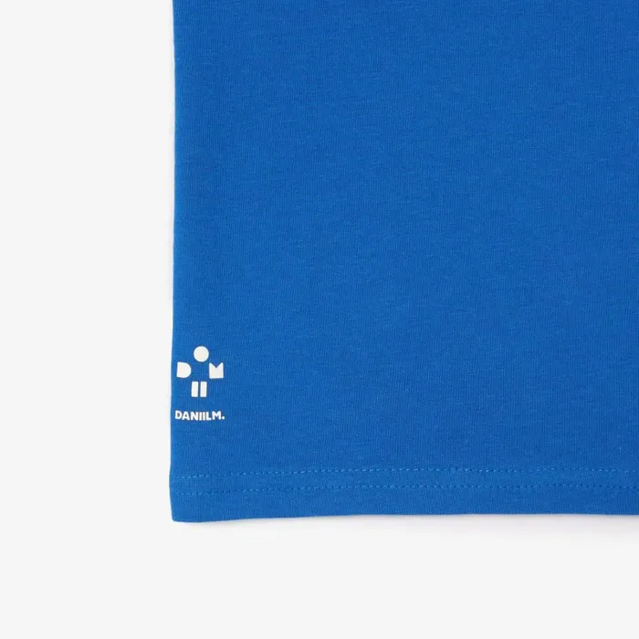 TShirts and Tops Kids Lacoste Kids039 Lacoste Sport X Daniil Medvedev Jersey TShirt Blue White Iqu