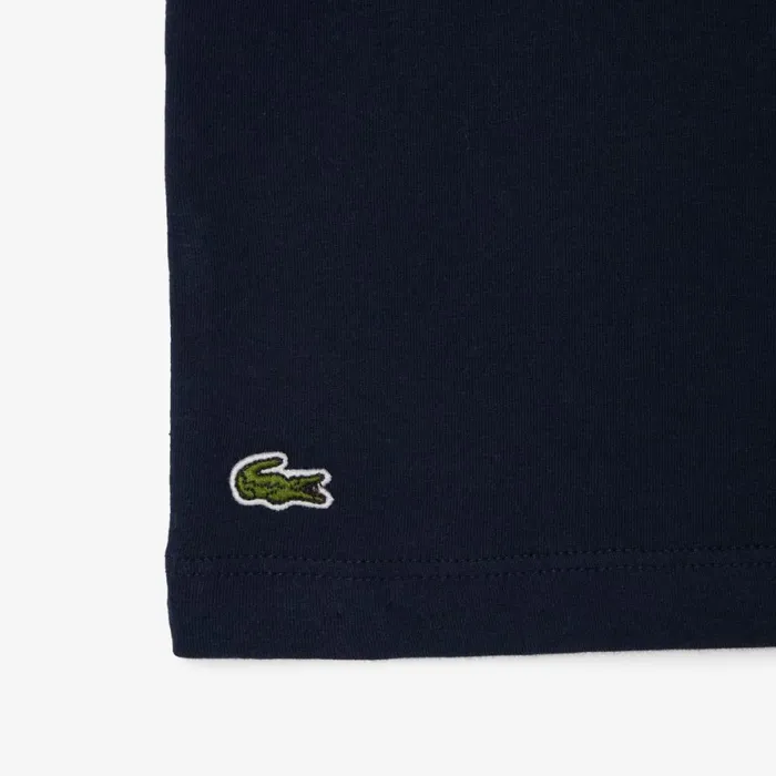 TShirts and Tops Kids Lacoste Kids039 Relaxed Fit Printed Cotton TShirt Navy Blue 166