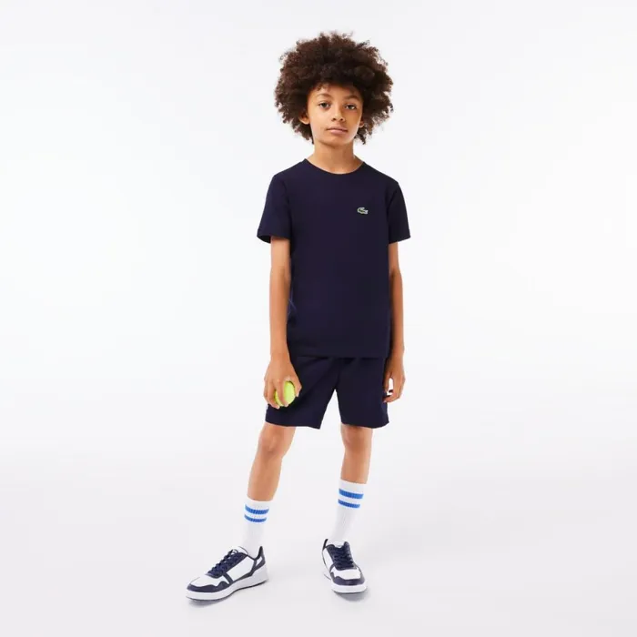 TShirts and Tops Kids Lacoste Kids039 SPORT Breathable Cotton Blend TShirt Navy Blue 166