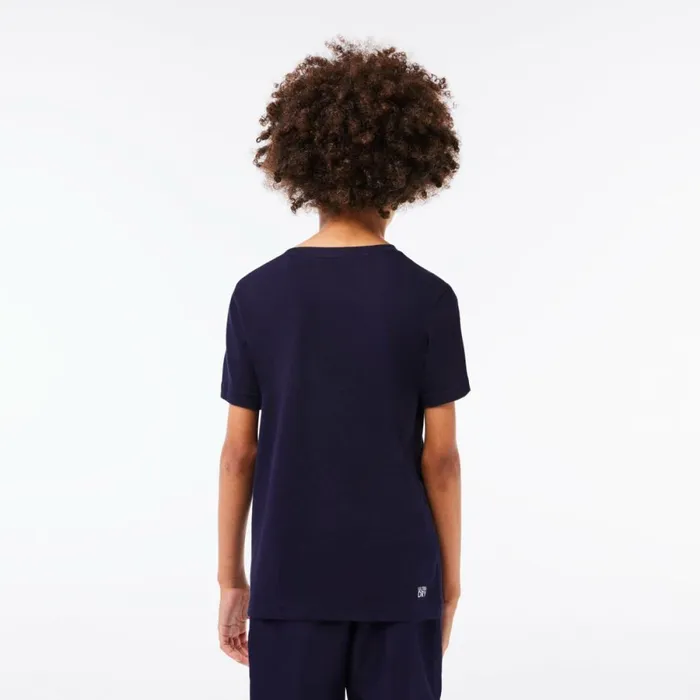 TShirts and Tops Kids Lacoste Kids039 SPORT Breathable Cotton Blend TShirt Navy Blue 166