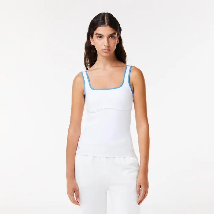 TShirts and Tops Women Lacoste Lacoste X EleVen By Venus Technical Tank White 001