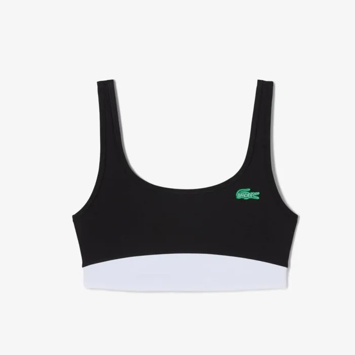 TShirts and Tops Women Lacoste Women039s Lacoste X Bandier All Motion Colorblock Sports Bra Black 031