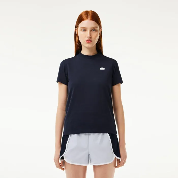 TShirts and Tops Women Lacoste Women039s Organic Cotton UltraDry Jersey TShirt Navy Blue 166 TShirts and Tops Women Lacoste Women039s Organic Cotton UltraDry Jersey TShirt Navy Blue 166
