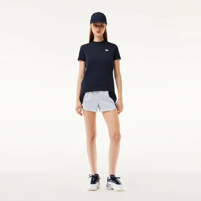 TShirts and Tops Women Lacoste Women039s Organic Cotton UltraDry Jersey TShirt Navy Blue 166