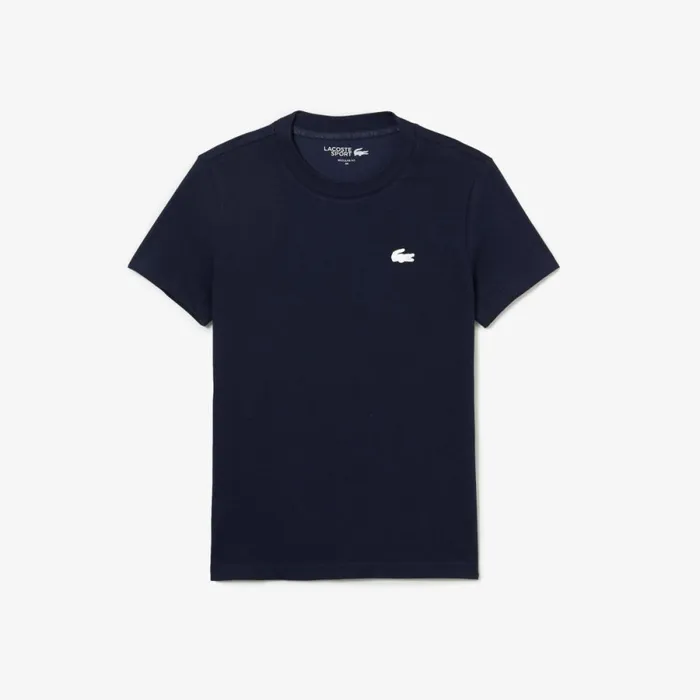 TShirts and Tops Women Lacoste Women039s Organic Cotton UltraDry Jersey TShirt Navy Blue 166