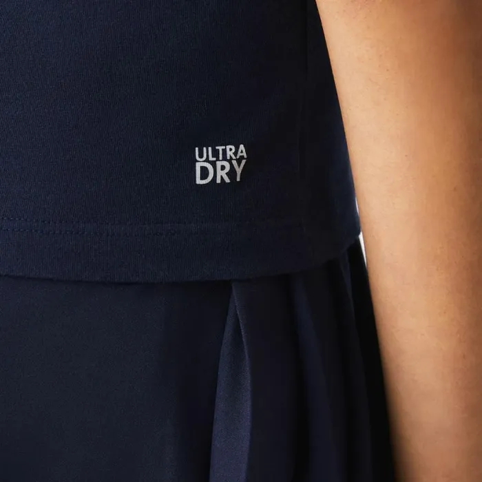 TShirts and Tops Women Lacoste Women039s Organic Cotton UltraDry Jersey TShirt Navy Blue 166