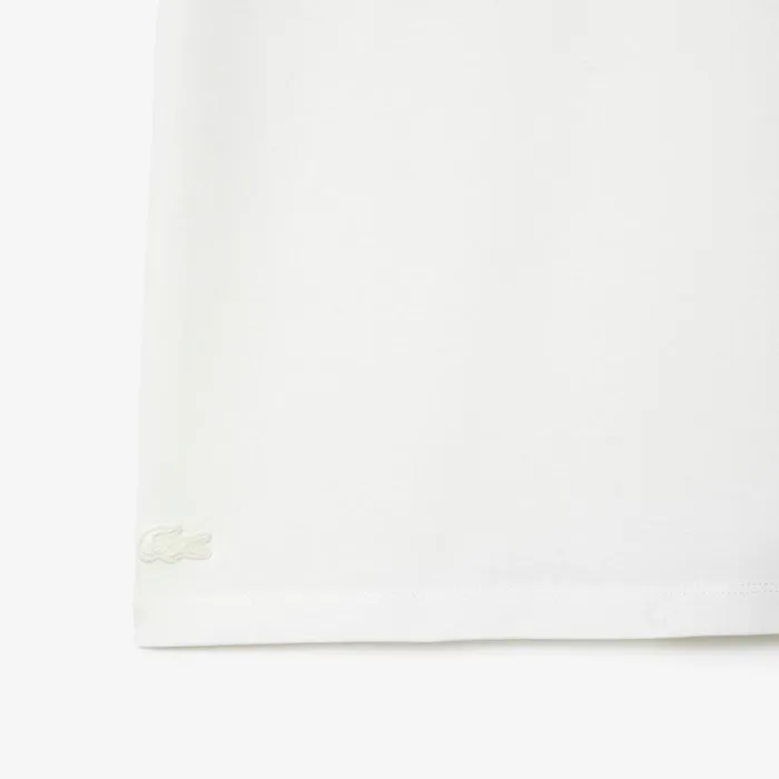 TShirts and Tops Women Lacoste Womens Lacoste X Netflix Organic Cotton Jersey TShirt White 70v
