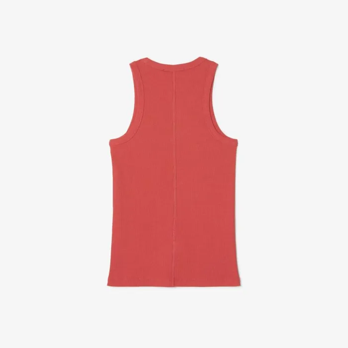 TShirts and Tops Women Lacoste Womens Slim Fit Organic Cotton Tank Pink Zv9