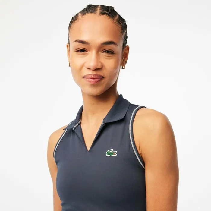 TShirts and Tops Women Lacoste Womens SPORT Polo Style Sports Bra Blue Kxe