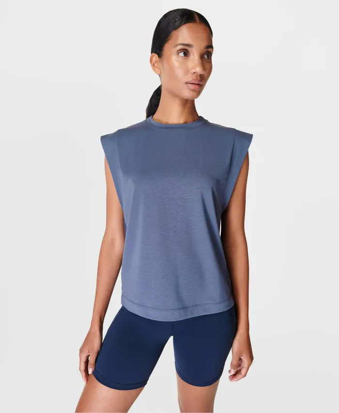 TShirts Breathe Easy Boxy Gym TShirt Endless Blue 8211 Sweaty Betty Women